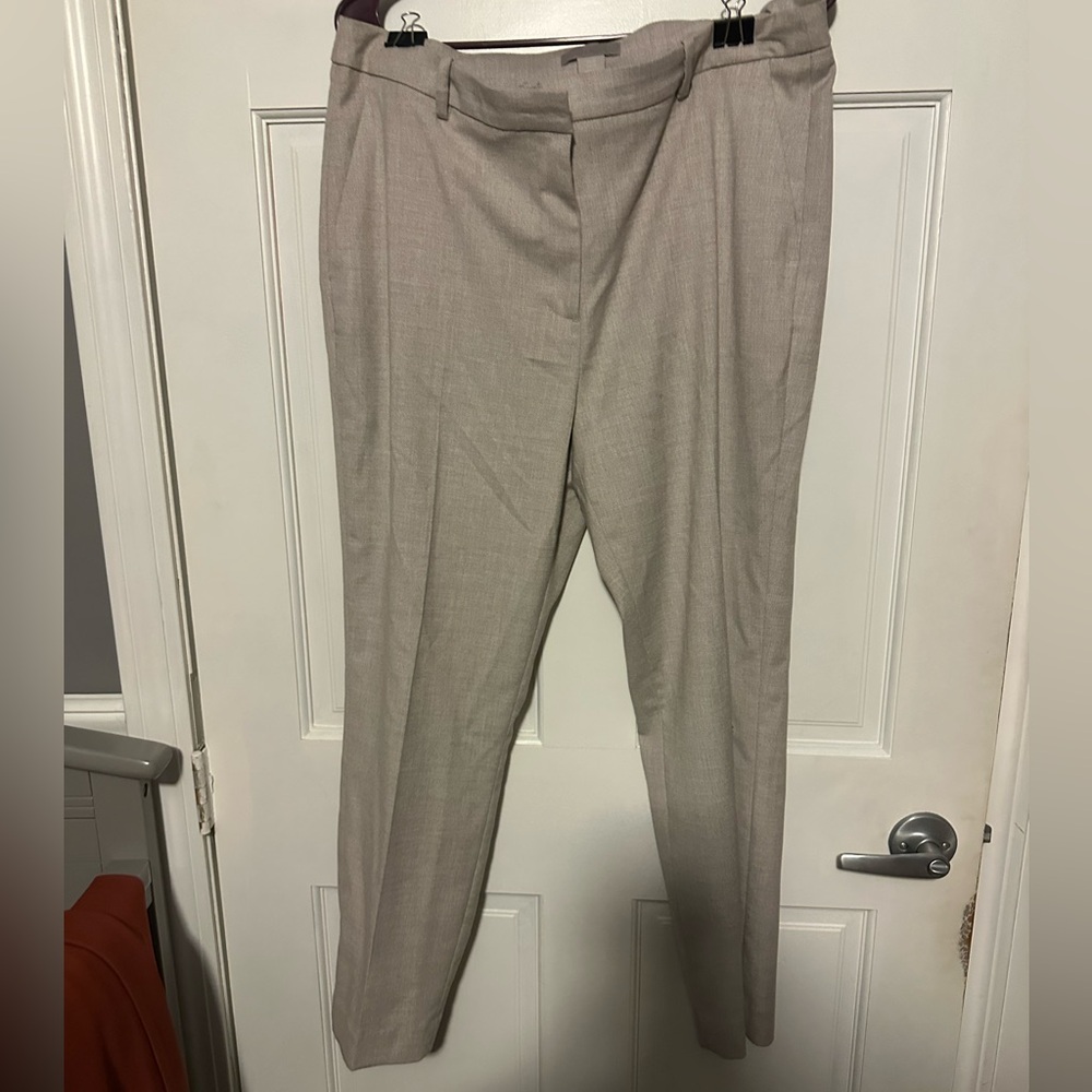 H&M Taupe Textured Pants